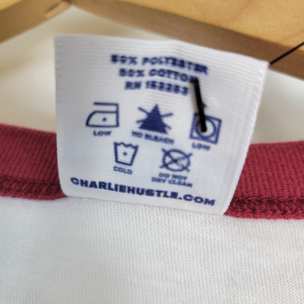 NWT Charlie Hustle Oklahoma Baseball Tee Size Medium Needs Restitched see Pics - Picture 8 of 8